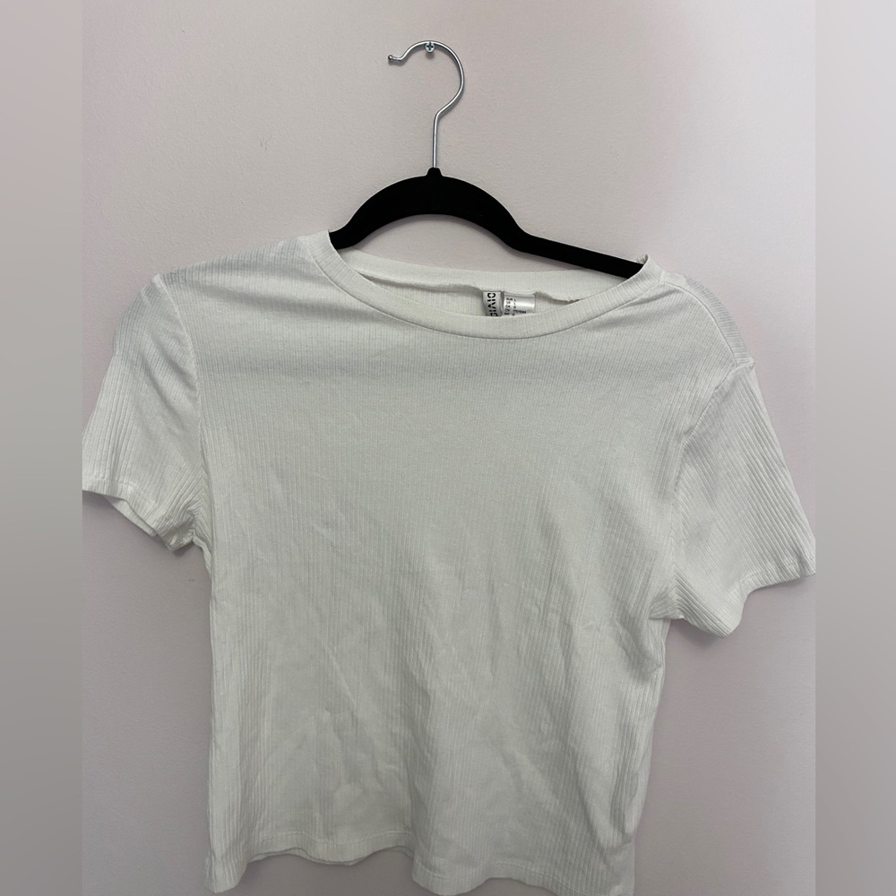 H&M White Crop Top
